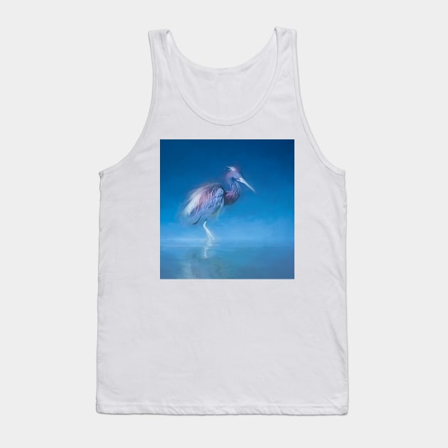 Tricolored heron in morning mist Tank Top by Tarrby